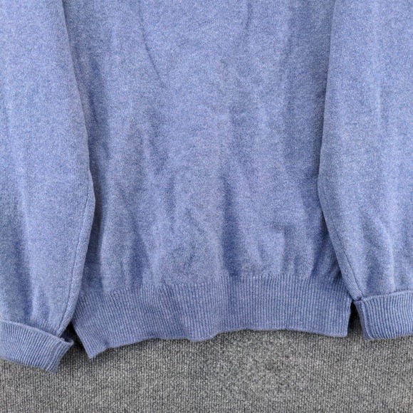 James Meade Limited Men's Pullover Knit Sweater Blue Medium Crew Neck Wool - Picture 7 of 12